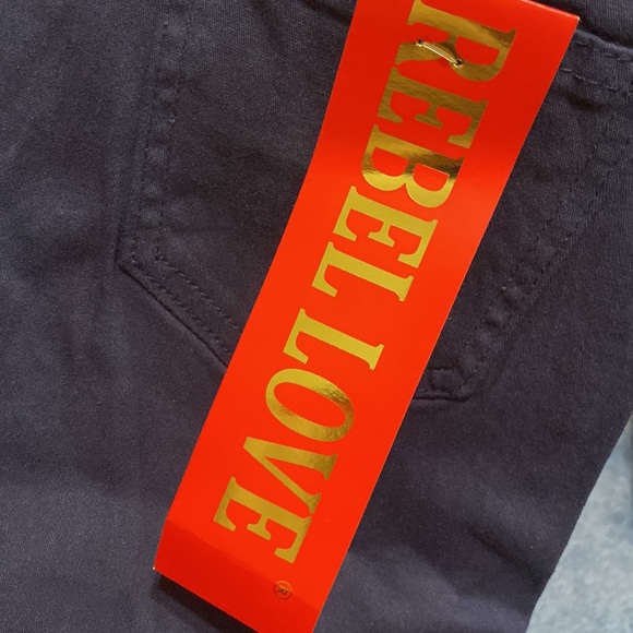 Navy Rebel Love Jeans - Picture 2 of 3